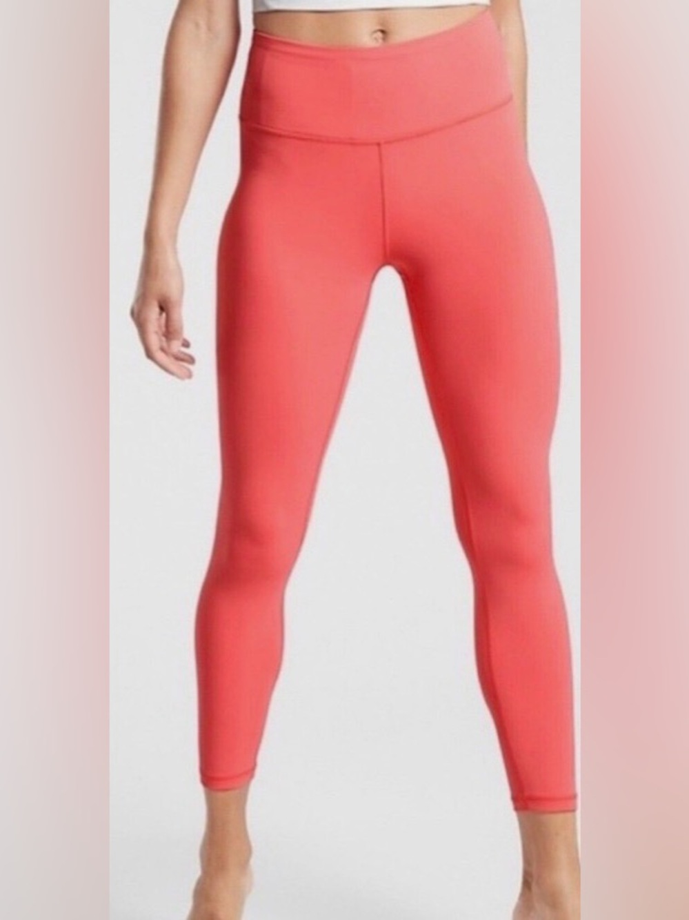 Athleta Coral Pink High-Rise Transcend 7/8 Tights - Performance - NWT - Size 1X